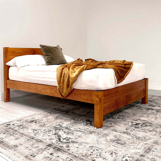 wooden bed