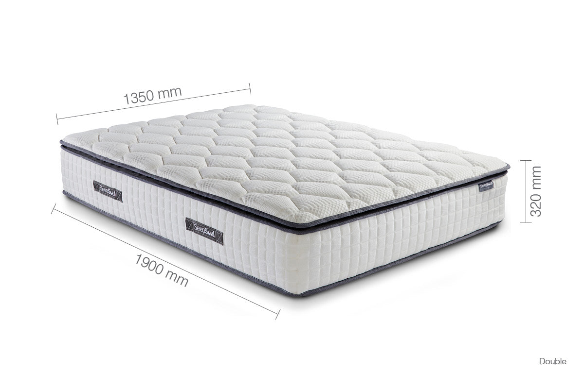 SleepSoul Bliss 800 Mattress and Memory Foam Pillowtop Mattress